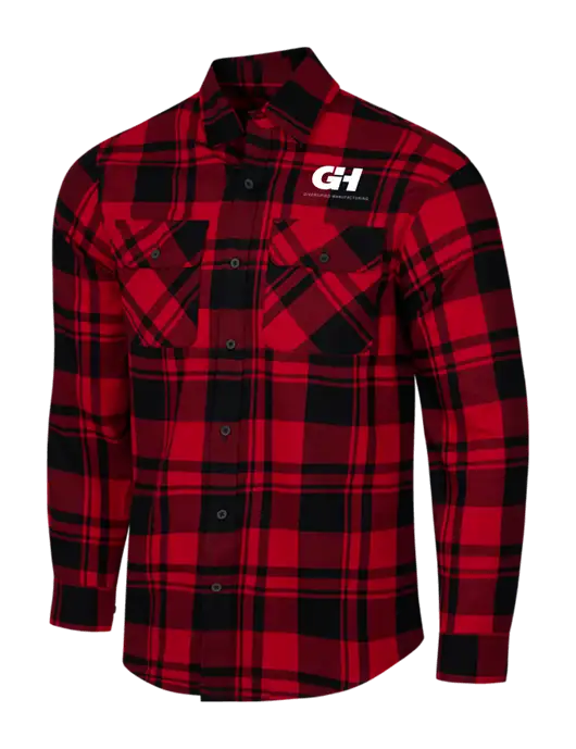 Red/Black Plaid Flannel Shirt w/G&H Logo