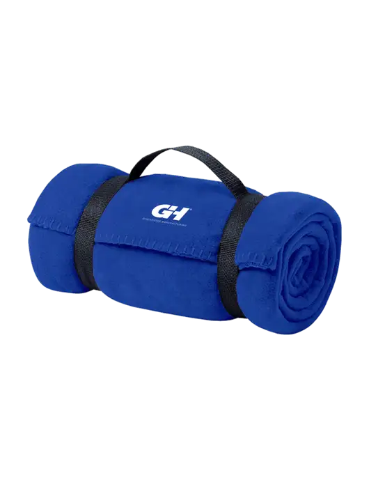 Casual Royal Fleece Blanket With Strap  w/G&H Logo