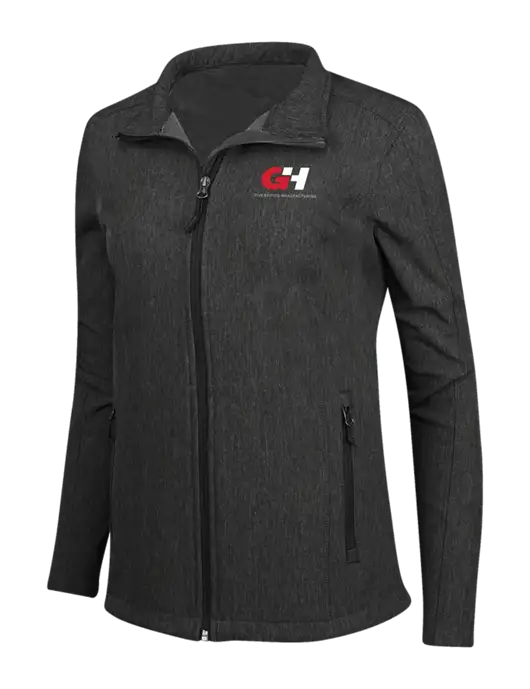 Black Charcoal Heather Womens Core Soft Shell Jacket w/G&H Logo