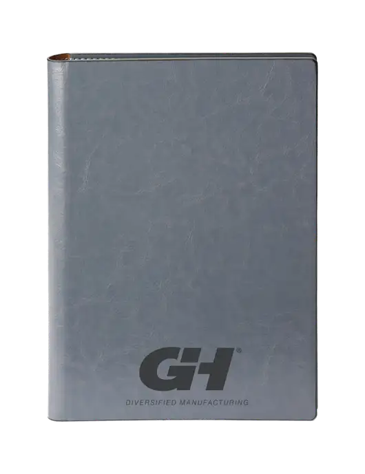 Fabrizio Grey 7 x 9.625 Padfolio & Notepad w/G&H Logo