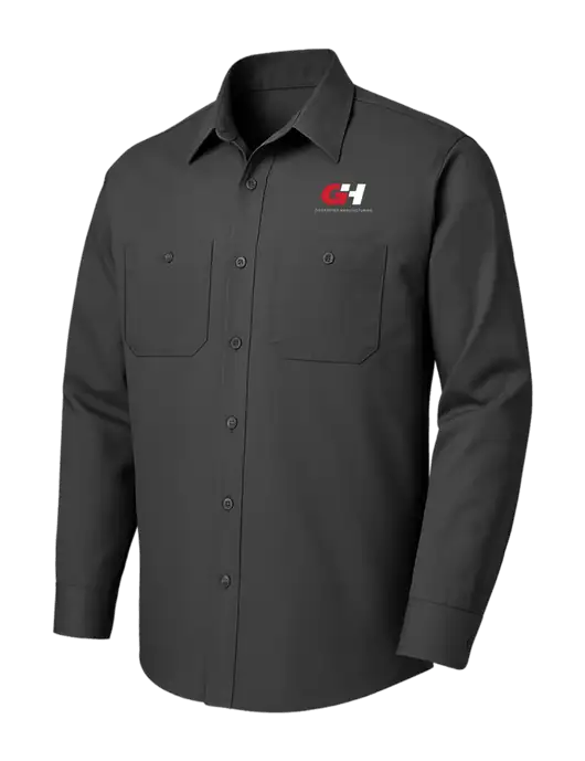 Red Kap Charcoal Long Sleeve Work Shirt w/G&H Logo