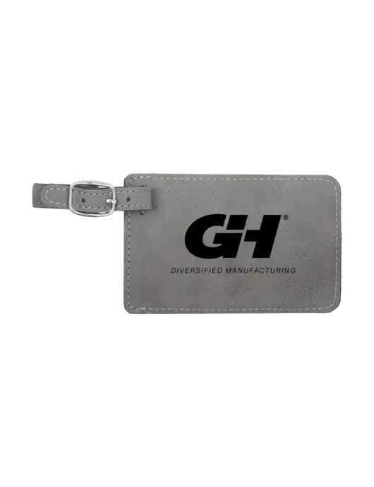 Grey Leatherette Luggage Tag w/G&H Logo