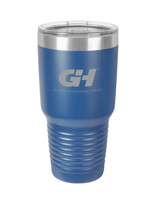 Polar Camel 30 oz Powder Coated Royal Vacuum Insulated Tumbler w/G&H Logo