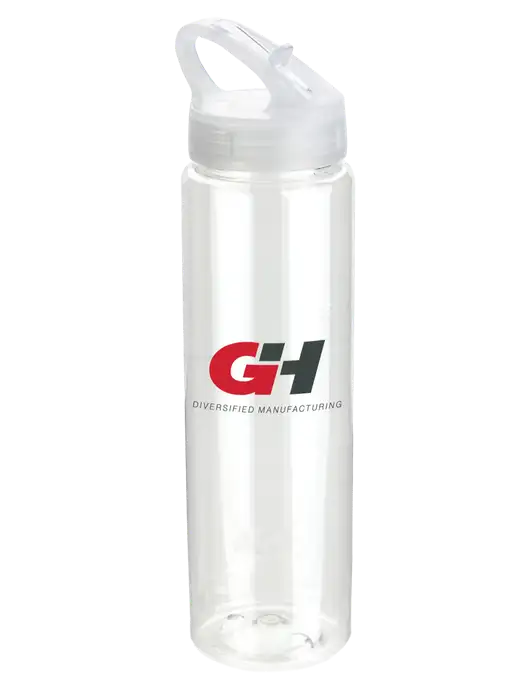 Buddy Clear 32 oz PET Bottle with Flip Lid w/G&H Logo