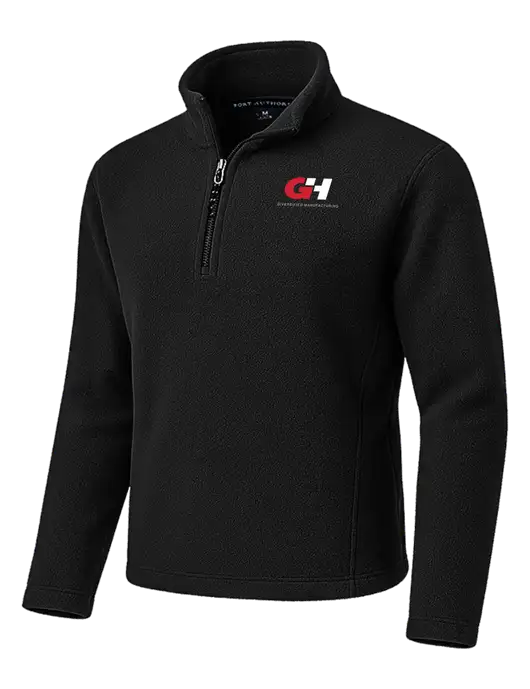 Black Fleece 1/4-Zip Pullover w/G&H Logo