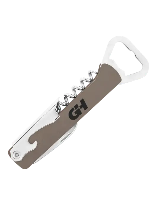 Grey Leatherette Wine Bottle Opener w/G&H Logo