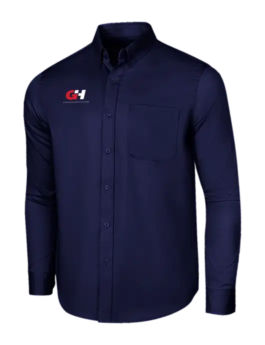 Long Sleeve Navy Superpro React Twill Shirt w/G&H Logo