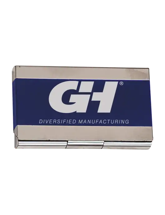 Blue 3.75 x 2.5 Business Card Holder w/G&H Logo