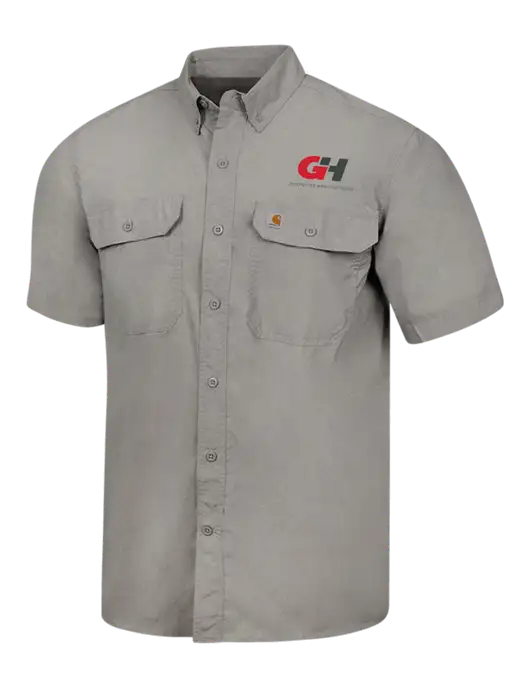 Carhartt Force Light Grey Solid Short Sleeve Shirt w/G&H Logo