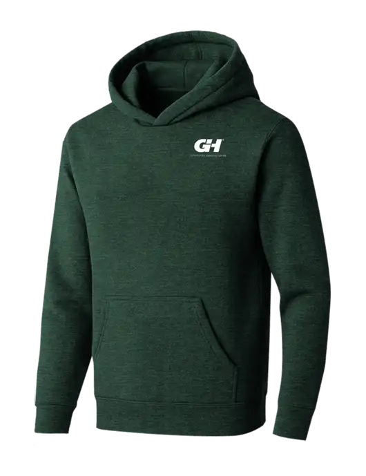 BELLA+CANVAS Heather Forest Sponge Fleece Pullover Hoodie w/G&H Logo