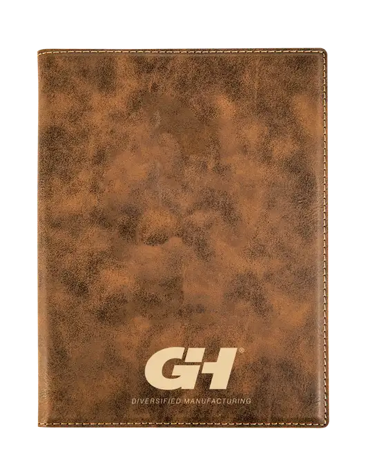 Rustic Leatherette 7 x 9 Portfolio with Notepad w/G&H Logo