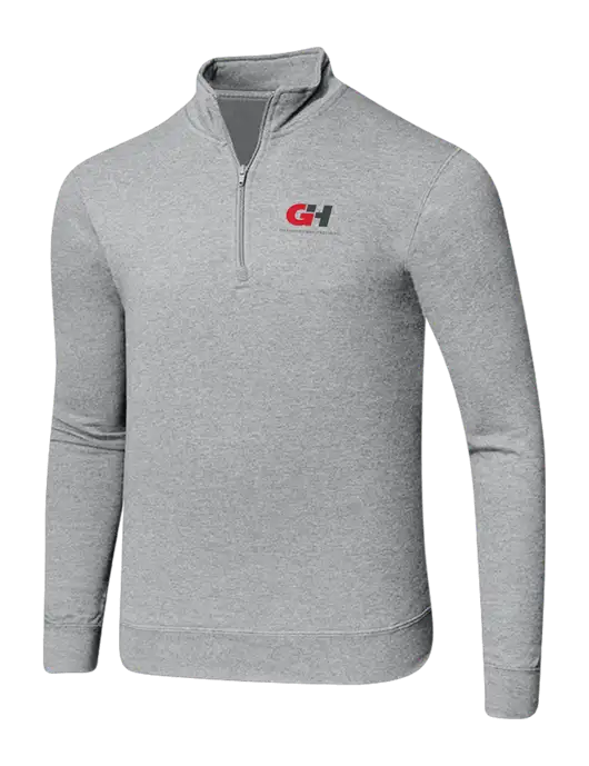 Light Heather Grey 8.5 oz Ring Spun 1/4 Zip Pullover Sweatshirt w/G&H Logo
