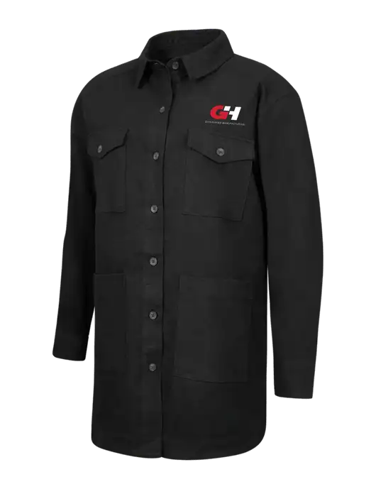 Mercer+Mettle Womens Black Long Sleeve Twill Overshirt w/G&H Logo