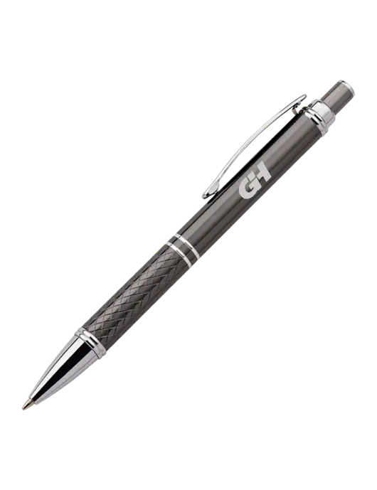 Dark Grey Stellar Scribe Pen - Black Ink w/G&H Logo