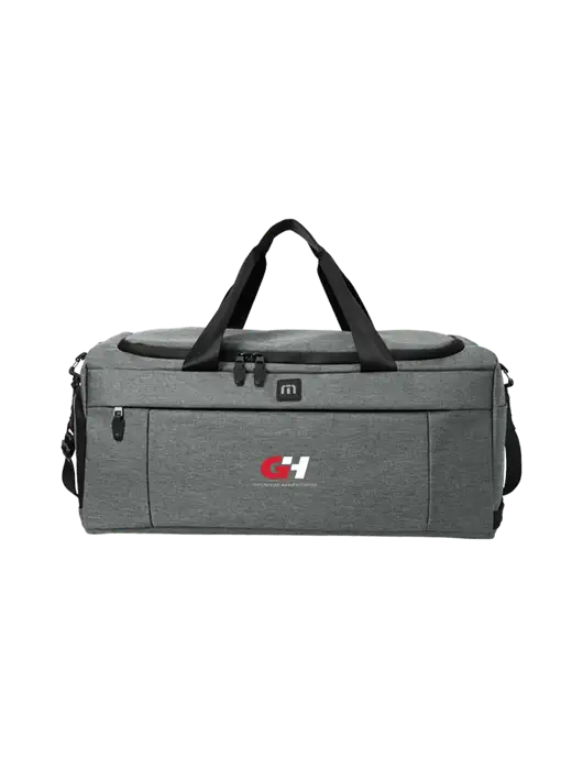 TravisMathew Dark Grey Heather Duration Duffel w/G&H Logo