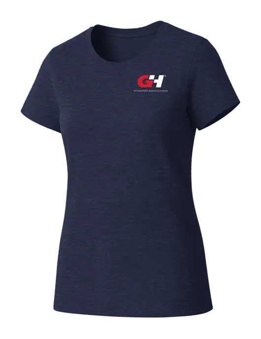Womens Seriously Soft Heathered Navy T-Shirt w/G&H Logo