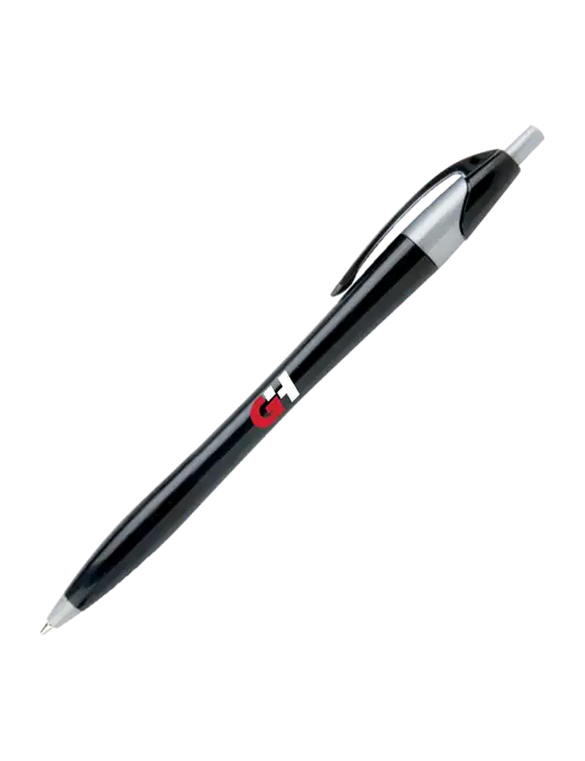 Novella Black/Silver Corporate Pen - Blue Ink w/G&H Logo