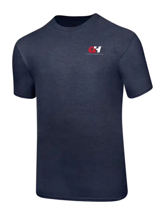 Ring Spun Heather Navy 4.5 oz T-Shirt w/G&H Logo