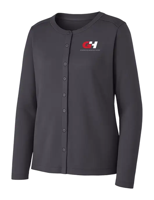 Grey Smoke Womens Concept Stretch Button-Front Cardigan Sweater w/G&H Logo
