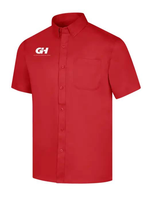 Short Sleeve Red Superpro React Twill Shirt w/G&H Logo