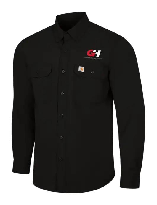 Carhartt Force Black Solid Long Sleeve Shirt w/G&H Logo