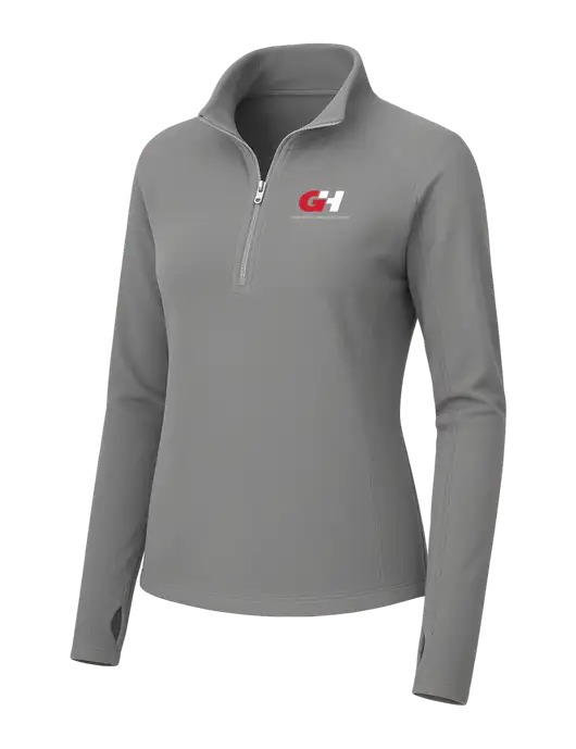 Womens Medium Grey Microfleece 1/2 Zip Pullover w/G&H Logo