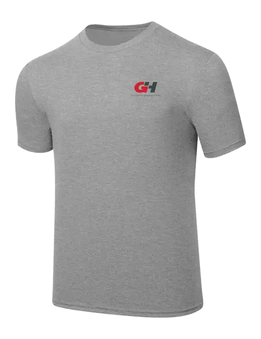 Simply Soft Heathered Light Grey 4.5oz  Poly/Combed Ring Spun Cotton T-Shirt w/G&H Logo