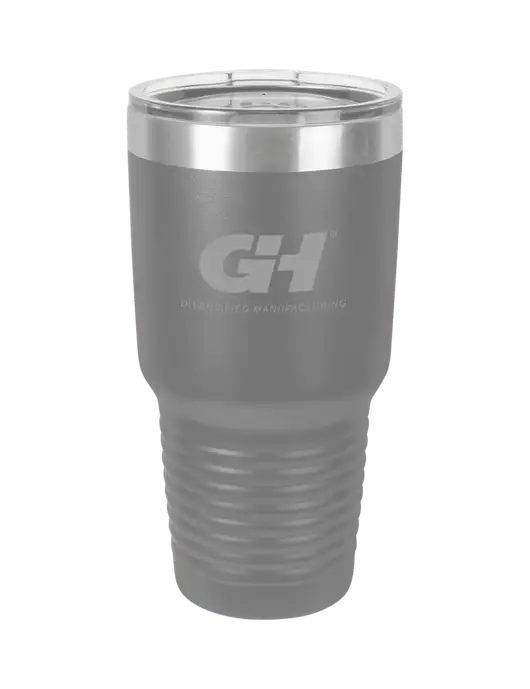 Polar Camel 30 oz Powder Coated Grey Vacuum Insulated Tumbler w/G&H Logo