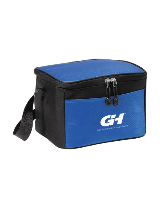6 Can Twilight Blue/Black Cube Cooler w/G&H Logo