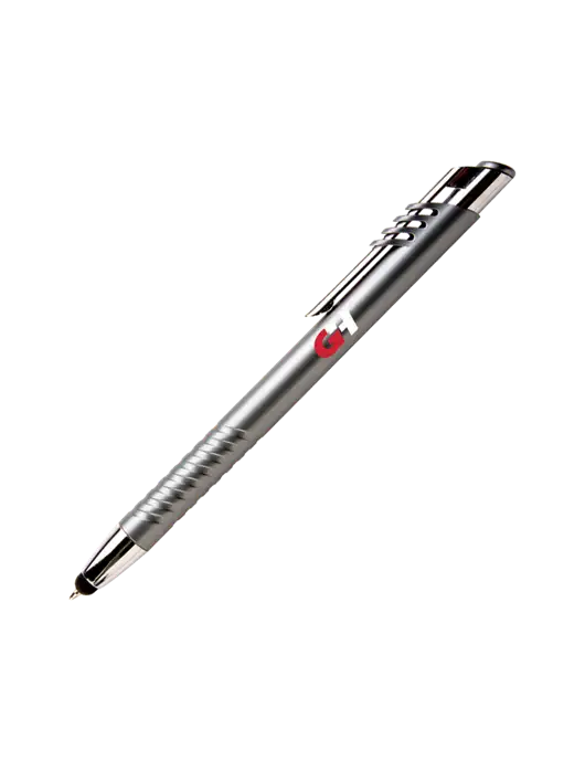 Schirhart Grey Stylus Pen - Blue Ink w/G&H Logo