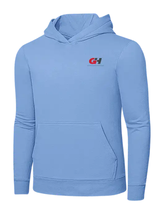 Light Blue 7.8. oz Ring Spun Hooded Sweatshirt w/G&H Logo