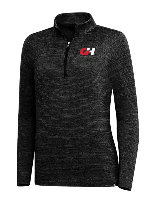 TravisMathew Black Womens Crestview 1/4 Zip w/G&H Logo