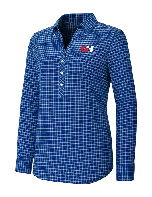 Womens Navy/White City Stretch Shirt w/G&H Logo