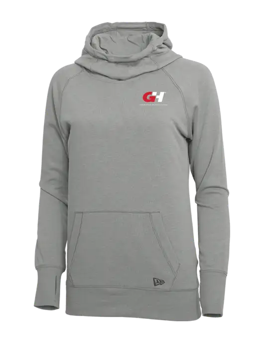 New Era Shadow Grey Heather Womens Tri-Blend Fleece Pullover Hoodie w/G&H Logo