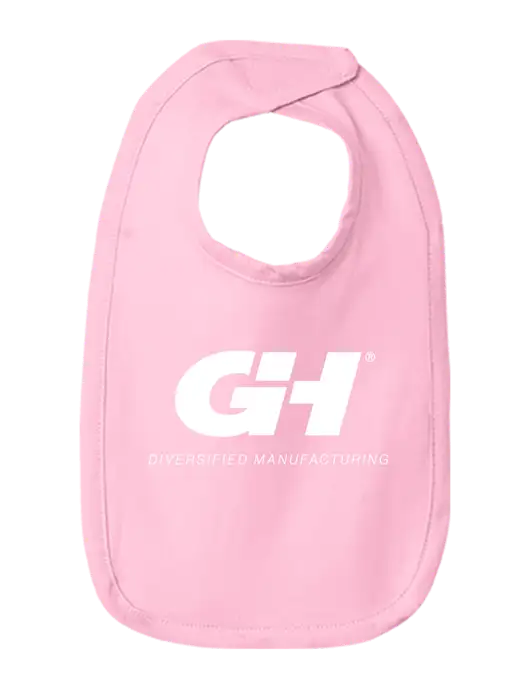 Rabbit Skins Pink Infant Premium Jersey Bib w/G&H Logo