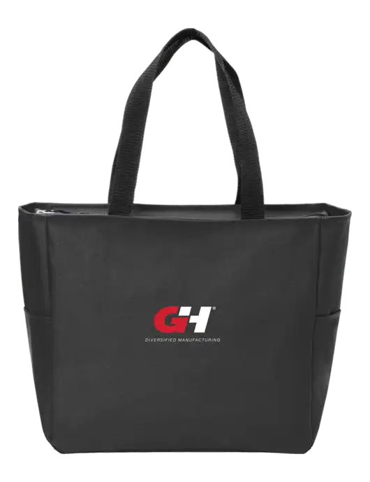 Everyday Black Zip Tote  w/G&H Logo