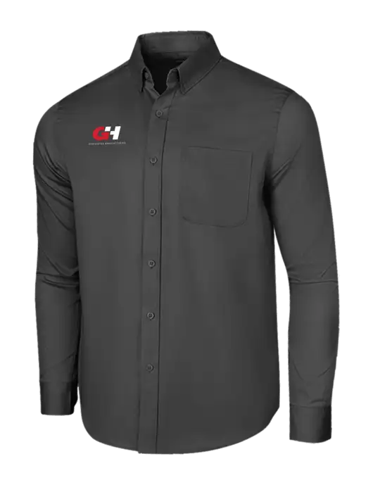 Long Sleeve Dark Grey Superpro React Twill Shirt w/G&H Logo