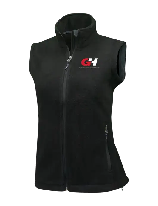 Womens Black Fleece Vest w/G&H Logo