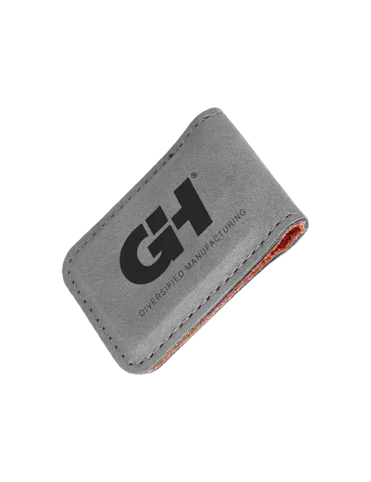 Gray Leatherette Money Clip w/G&H Logo