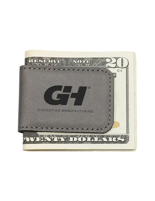 Gray Leatherette Money Clip w/G&H Logo