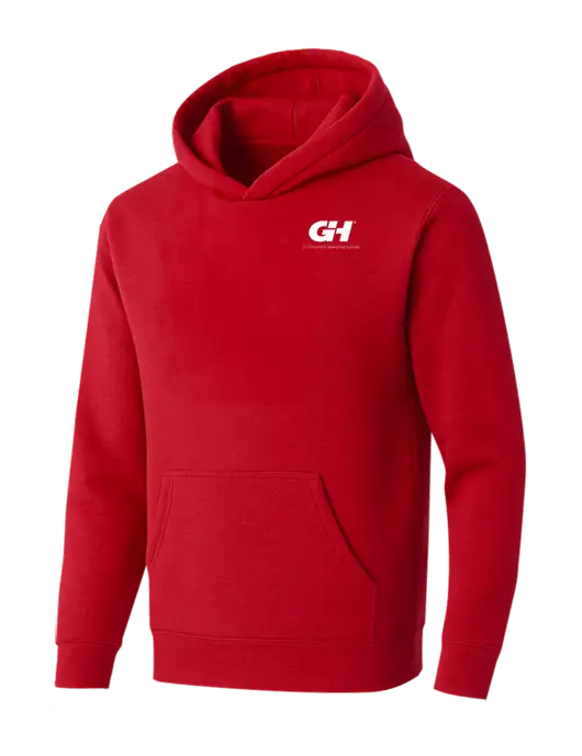 BELLA+CANVAS Red Sponge Fleece Pullover Hoodie w/G&H Logo