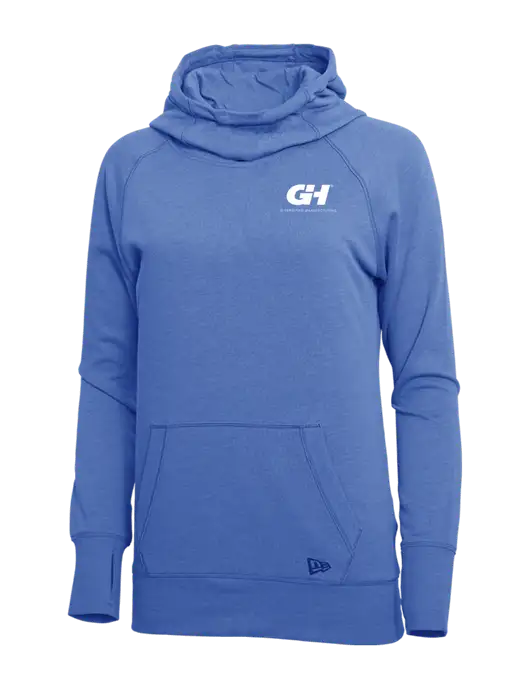New Era Royal Heather Womens Tri-Blend Fleece Pullover Hoodie w/G&H Logo