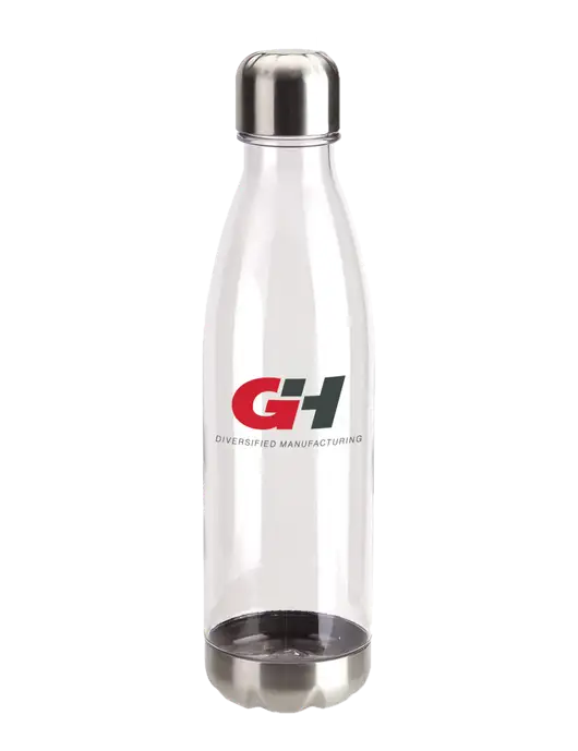 Bayside Tritan Clear 25 oz Bottle with Stainless Base and Cap w/G&H Logo