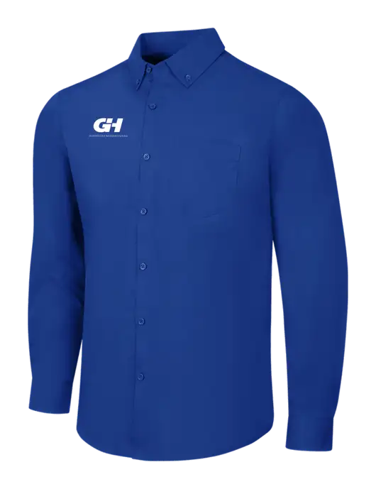 Dark Royal Long Sleeve Carefree Poplin Shirt w/G&H Logo