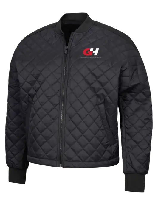 Mercer+Mettle Black Womens Boxy Quilted Jacket w/G&H Logo