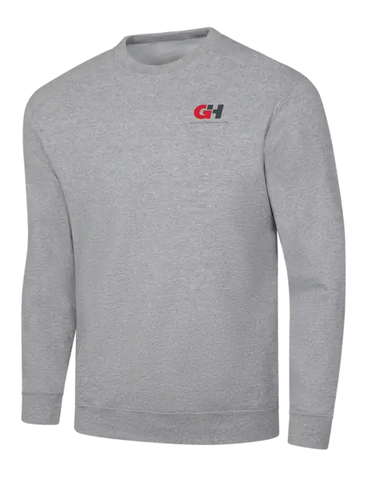 Light Grey Heather 7.8 oz Ring Spun Crew Sweatshirt w/G&H Logo