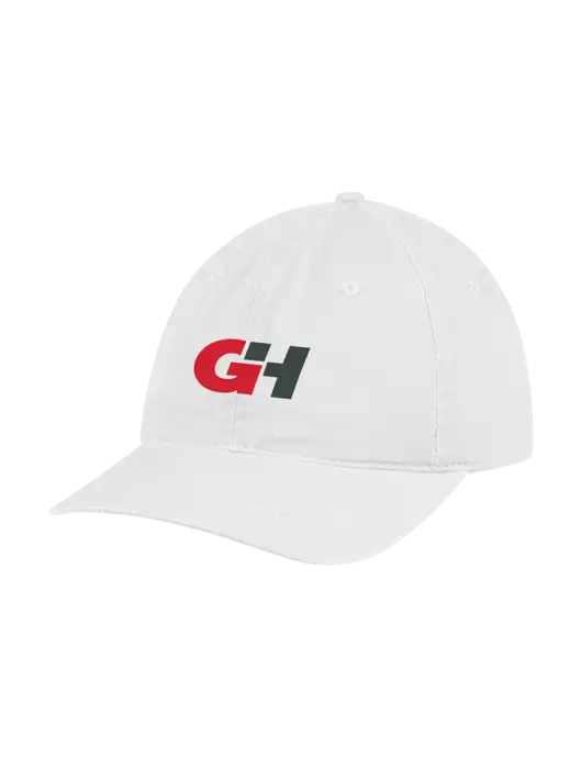 Garment Washed Unstructured Twill White Cap w/G&H Logo