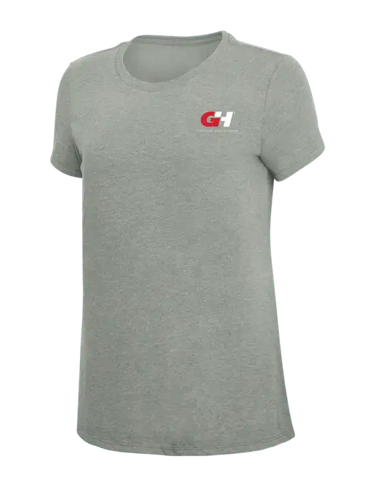 Womens Simply Soft Grey Frost 4.5oz  Poly/Combed Ring Spun Cotton T-Shirt w/G&H Logo