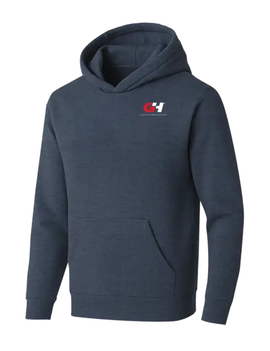 BELLA+CANVAS Heather Navy Sponge Fleece Pullover Hoodie w/G&H Logo