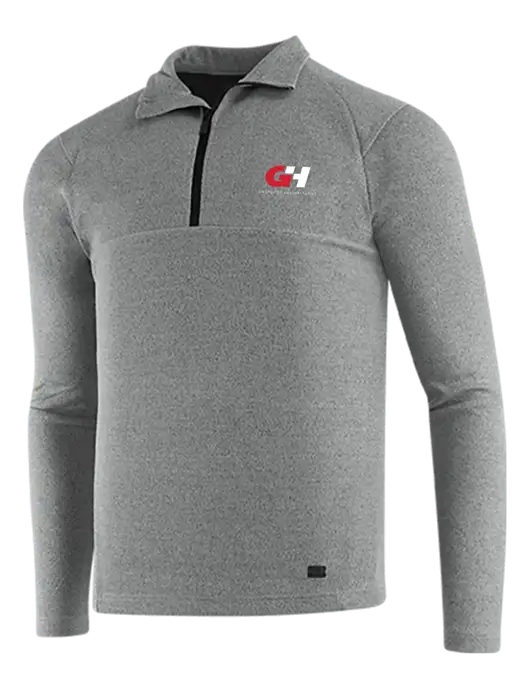 OGIO Petrol Grey Heather Transition 1/4 Zip Pullover w/G&H Logo